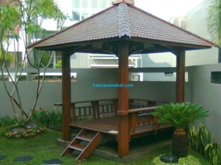 Gazebo Jati Minimalis Murah