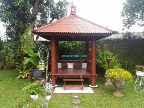 Gazebo Jati Minimalis Taman