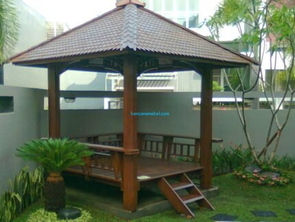 Jual Gazebo Jati Minimalis