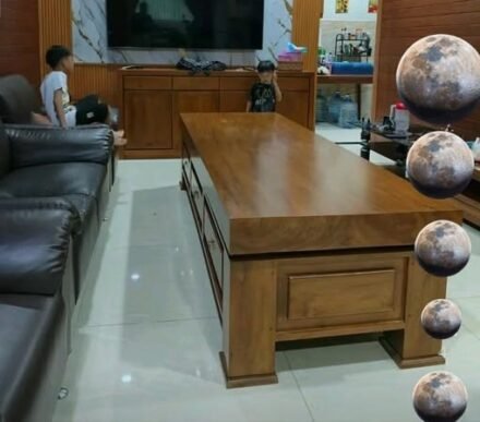 Meja ruang Tamu Jati Panjang