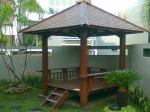 Gazebo Jati Minimalis Murah