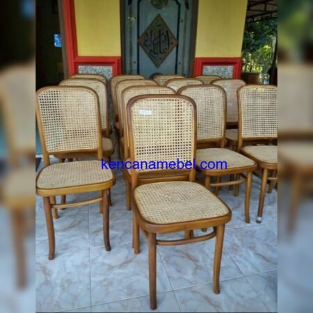 Kursi Cafe Makan Rotan Kayu