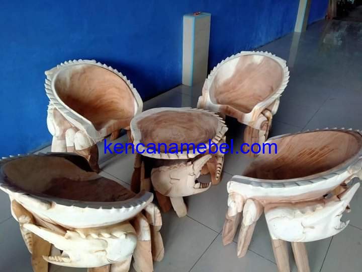 Kursi Tamu Kepiting Kayu Trembesi