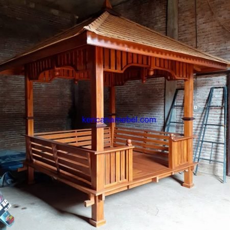 Gazebo Kayu Jati Minimalis