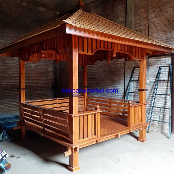 Gazebo Kayu Jati Minimalis