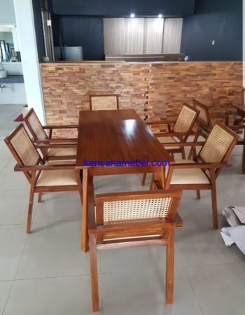 set Kursi Makan Cafe Kayu Jati