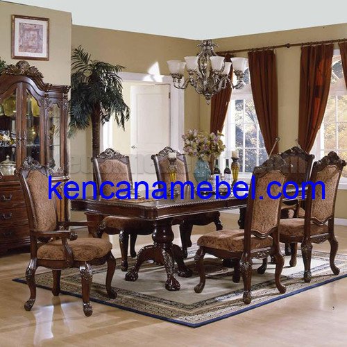 Set Kursi Meja Makan Jati Victorian