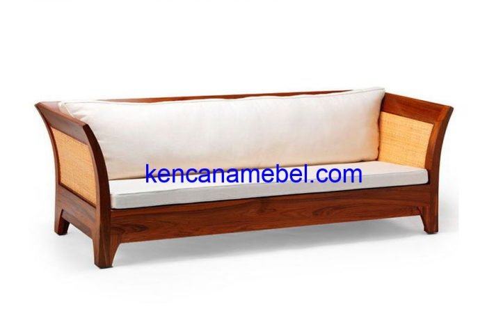 Sofa Minimalis Kayu Jati Rotan