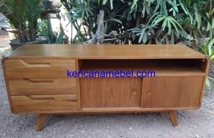 Bufet Minimalis Kayu Jati Retro
