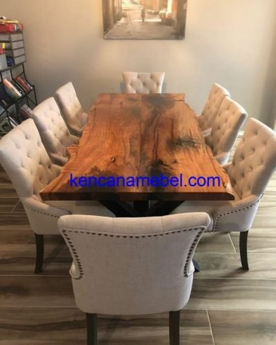Meja Kursi Makan Kayu Solid