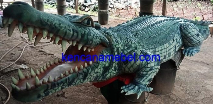 Jual Patung Buaya kayu Jati